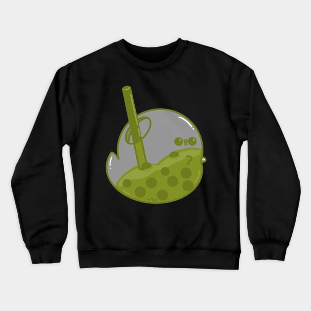 Matcha Ghostea Crewneck Sweatshirt by Fluffymafi